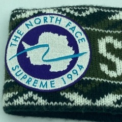 a0621601 THE NORTH FACE × SUPREME ザノースフェイス シュプリーム ヘアバンド ニット 帽子 バンド 小物 コラボ 中古品 の画像