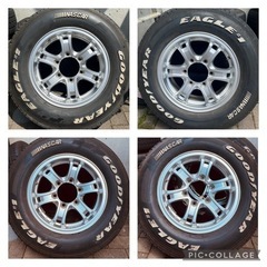 195/80R15　◎中古タイヤ+ホイール4本セット （キャラバ...