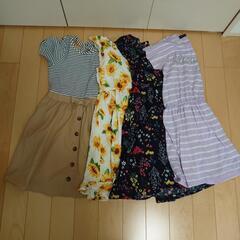 カワイイこども服女の子150cm4点ワンピース