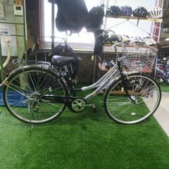 27インチ シティーサイクル 自転車 6段変速 ママチャリ アウ...