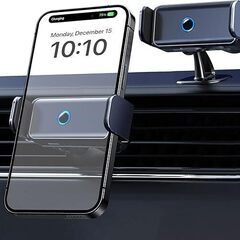 LUCKYDUO スマホホルダー 車 電動 自動開閉【安定性拔群】2in1 送風口と粘着ベース兼用 携帯ホルダー 車 片手操作 ミニ 車載スマホホルダー 取り付け簡単 360度回転 日本語説明書付きiPhone/Samsung/Galaxy/Sony/Xperiaなど4.7-7.2インチ機種対応　まとめ買い歓迎　卸ます　アマゾン引き上げ商品　倒産品　ネット商材　卸ます　転売　アマゾン引き上げ商品　卸し　問屋　倒産品　転売OK　ネット商材　アマゾン　商品　景品　コンペの画像