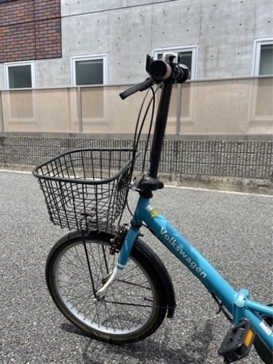 折りたたみ自転車　volkswagen水色　 20インチ　６段変速付き