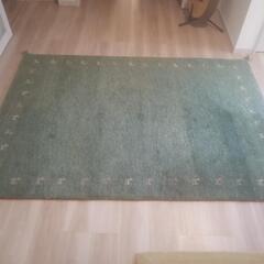 ギャッベ(緑)140cm×200cmの画像