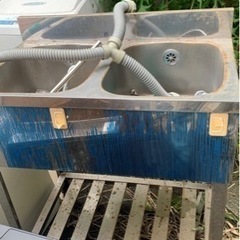 予定あり 磨けば使える厨房器具　ツインシンク　