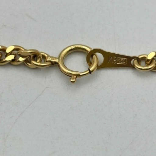 a 喜平ネックレス K18 18金 750 2面カット チェーン ゴールド アクセサリー 50cm 22g ジュエリー 中古品 