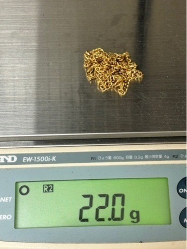 a 喜平ネックレス K18 18金 750 2面カット チェーン ゴールド アクセサリー 50cm 22g ジュエリー 中古品 