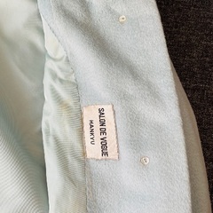 水色カシミアコートの画像