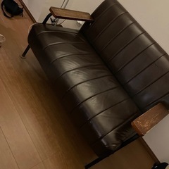 合成皮革ソファ　カジュアルソファ コンパクトソファ 2人掛け (...