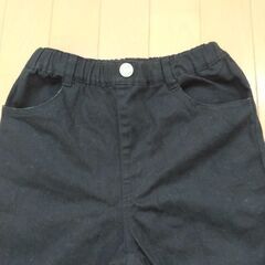 150cm　無地チノパン　ブラックの画像