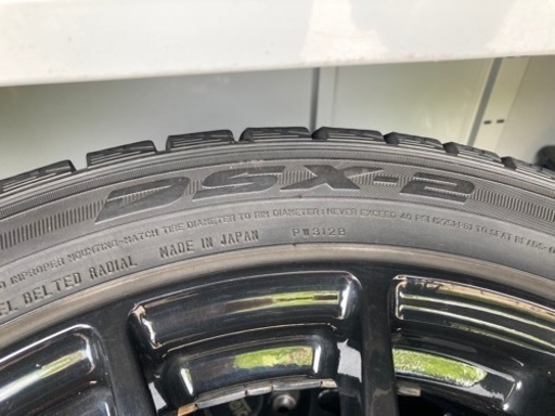 お取引完了【中古】PADINAC JAPAN FRENDIC SP 18インチ 7.5J ＋48　PCD100  スバル純正ＳＴＩブレンボキャリパー対応アルミホイール＆DUNLOP   DSX2  スタッドレスタイヤ４本セット（BP•BLレガシィ、BRZ、86、プリウス等に）