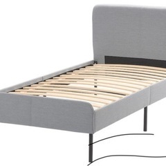 【お譲りします】IKEA SLATTUM スラットゥム セミダブルベッド(マットレス付き)の画像