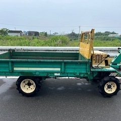 筑水キャニコム 油圧ダンプ運搬車　4WD ELS670D 6.3馬力　積載600kg ガソリン　四輪　トレーラー　荷台　搬送　乗用　ダンプ　運搬車　の画像