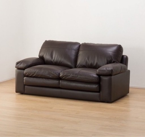 ニトリソファー　ブラウン　レザー