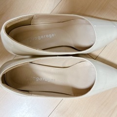 白　靴 パンプス　23cmの画像