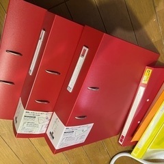 文具　LIHIT labファイル　赤　おしゃれ