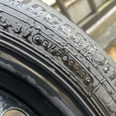 タイヤ＋鉄チンホイール14インチ5.5J+40PCD100ハブ54H 軽自動車カスタム等にの画像