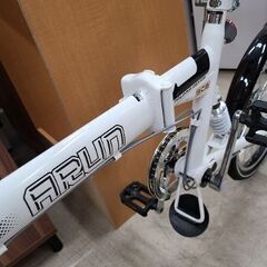 ★店頭にて試乗可★ J7129　★未使用品★　折りたたみ自転車　ARUN　アラン　MSB-206AS　20インチ　ホワイト　6段変速　【リユースのサカイ柏店】　 中古自転車 　流山市 中古自転車 松戸市 中古自転車 我孫子市 中古自転車 船橋市 中古自転車 守谷市 中古自転車 取手市 中古自転車の画像