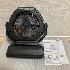 ✨新品✨アウトドア用ファン　サーキュレーター　扇風機　首振りLE...