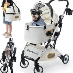 ペットバギー  耐荷重30Kg バスケット取り外し可能 ４輪