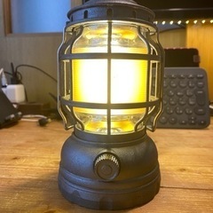 LEDランタン　黒鉄塗装&電球色カスタム