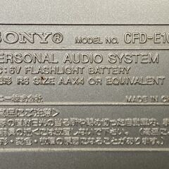 小型軽量　CD＆ラジオ　SONY CFD-E10TV　電池駆動　CDプレーヤーの画像