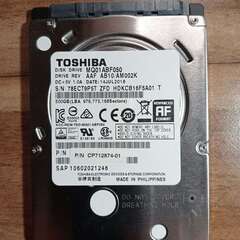 東芝 2.5インチハードディスク　MQ01ABF050 500G...