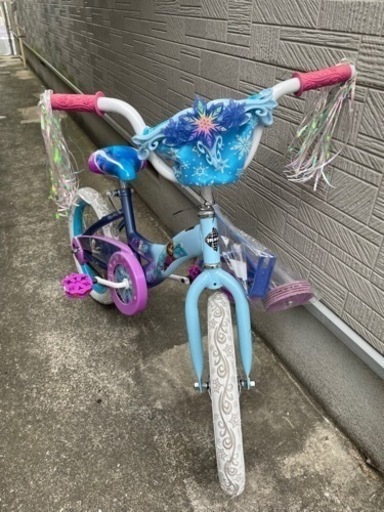 Huffy ディズニー アナ雪 12インチ キッズバイク 自転車本体-水色