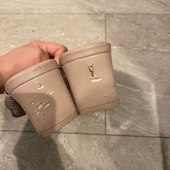 【SNIDELスクエアメッシュサボ】ピンクベージュサンダルの画像