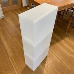 無印良品 ポリプロピレンストッカー3段キャスター付 18X40X...