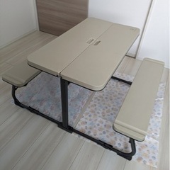 [値下げ]折りたたみ式テーブルベンチ