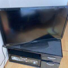 SHARP40型テレビ【テレビ台.HDD.リモコン付き】