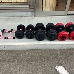 【引取】筋トレ ダンベル 腕立てローラー セット