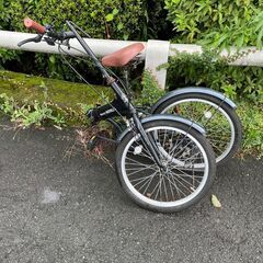 折りたたみ自転車　No.1481　ブラック　20インチ　MYPALLAS M200　6段切替付き　【リサイクルショップどりーむ鹿大前店】の画像