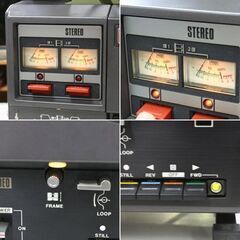 ジャンク扱い ELMO GS-1200 STEREO 8mmサウンド映写機 通電・回転・ランプ点灯など確認 元箱付 札幌市 清田区 平岡の画像