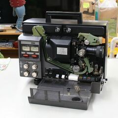 ジャンク扱い ELMO GS-1200 STEREO 8mmサウンド映写機 通電・回転・ランプ点灯など確認 元箱付 札幌市 清田区 平岡の画像