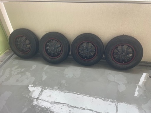 値下げしました！アルミ付きタイヤ4本セット。ハイゼット。