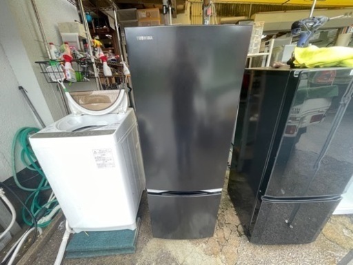 【リサイクルサービス八光】2020年製　東芝　冷蔵庫 （170L・右開き） 2ドア メタリックブラック GR-R17BS（K）