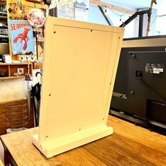 《売約済》【武蔵小山店】 鏡  姿見 ミラー　化粧台　メイク　スタンドミラー　卓上ミラー  角度調整可能　白物家具　の画像