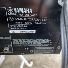値下げしました、ヤマハ AX-V465 AVアンプ ブラック　の画像