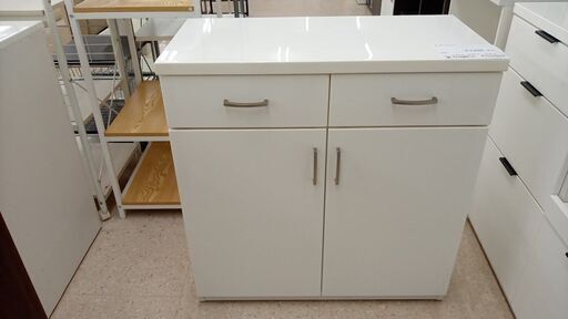 ★ジモティ割あり★  キッチンカウンター 白 H82×D40×W80 クリーニング済み TJ7075