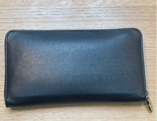 【現行 美品】ルイヴィトン LOUIS VUITTON ヴェルティカル 長財布 ラウンドファスナー タイガ レザー ブラック 黒 メンズ ビジネス