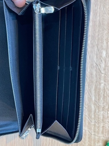 【現行 美品】ルイヴィトン LOUIS VUITTON ヴェルティカル 長財布 ラウンドファスナー タイガ レザー ブラック 黒 メン