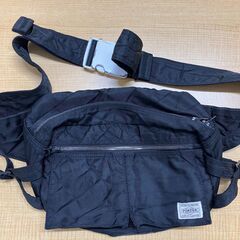 PORTER RIDE ウエストバッグ 　シワ加工　 ブラック ...