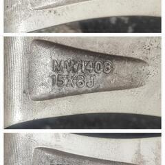 15㌅アルミホイール(weds JOKER)と15㌅スタッドレスタイヤ(BRIDGESTONE BLIZZAK VRX)の4本セットの画像