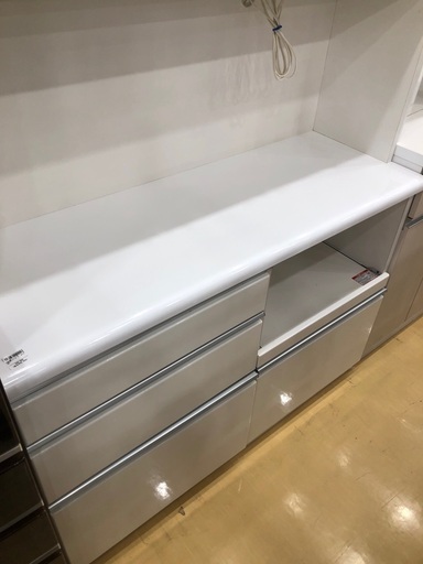 【軽トラック貸出サービス有】3枚扉レンジボード  ホワイト　361