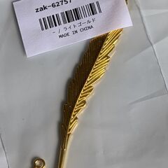羽のブックマーカー/しおり（新品）ゴールドの画像