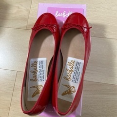 新品未使用！farfalle バレーシューズ　レッド　3cmヒー...