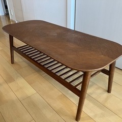 ローテーブル  ウォルナット色