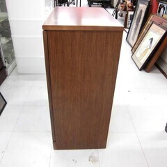 ニトリ サイドボード 幅60.5×奥行35×高さ80cm ブラウン系 引き出し収納 キャビネット 収納家具 NITORI 苫小牧西店の画像