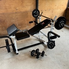 BODY DESIGN マルチプレスベンチ 100キロセット ダンベル バーベル